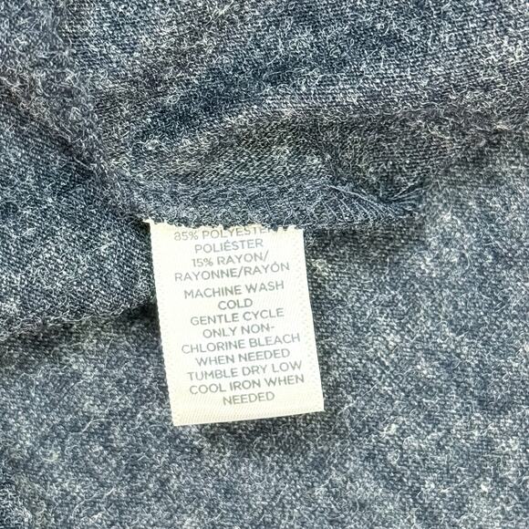 LOFT Grey Peplum Flowy Top- Polyester/Rayon- Short Sleeve Size XL - Picture 5 of 5